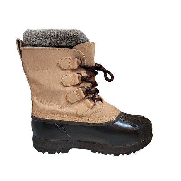 Sorel Shoes - Sorel Kananaskis Women Snow Winter Leather Boots LL1000-280 Brown Black Size 7